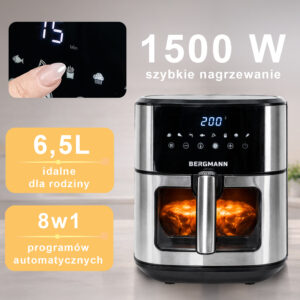 Frytkownica beztłuszczowa BERGMANN YO 1 komora 6,5l 1500W N