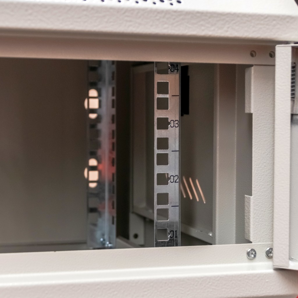 Szafa Rack NETBERG 19" 4U 240x600x350 wisząca szary N - obrazek 7