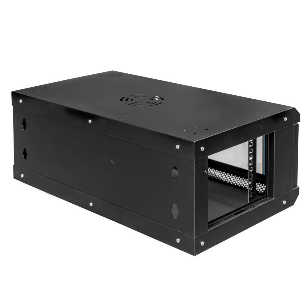 Szafa Rack NETBERG 19" 4U 240x600x350 wisząca czarny N - obrazek 3