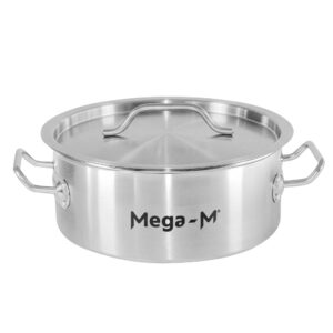 Garnek gastronomiczny niski z pokrywką Mega-M Standard 5l śr. 25 cm x h 11 cm N