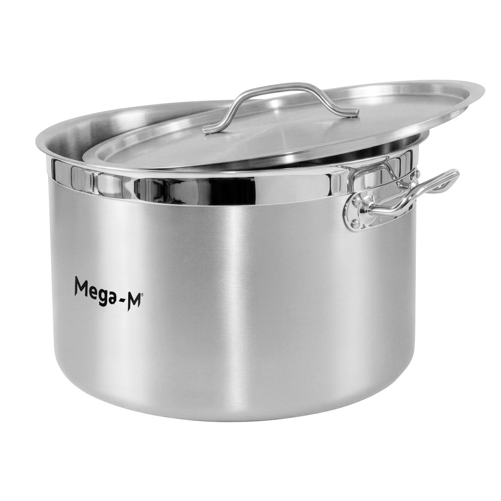 Garnek gastronomiczny średni z pokrywką Mega-M PRO 32l śr. 40 cm x h 26 cm N - obrazek 2