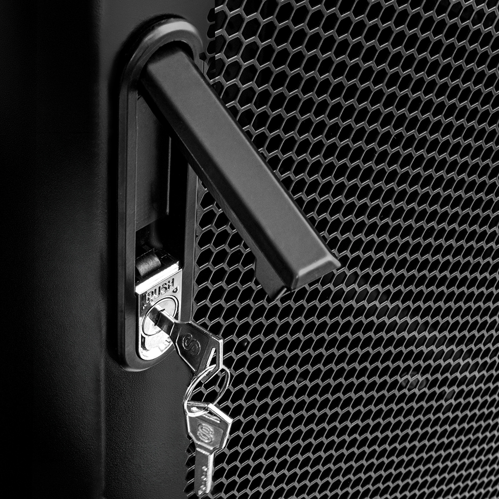 Szafa Rack NETBERG 19" 28U 600x800 stojąca drzwi perforowane czarny N - obrazek 8