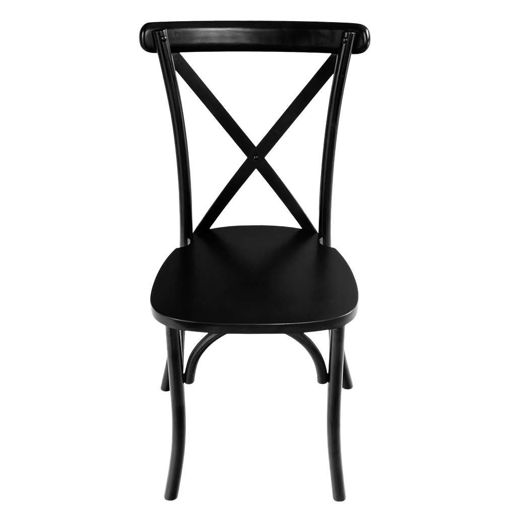 Krzesło drewniane bankietowe kuchenne rustykalne FURVERO BOHO drewno bukowe czarny ZESTAW 24 szt N - obrazek 6