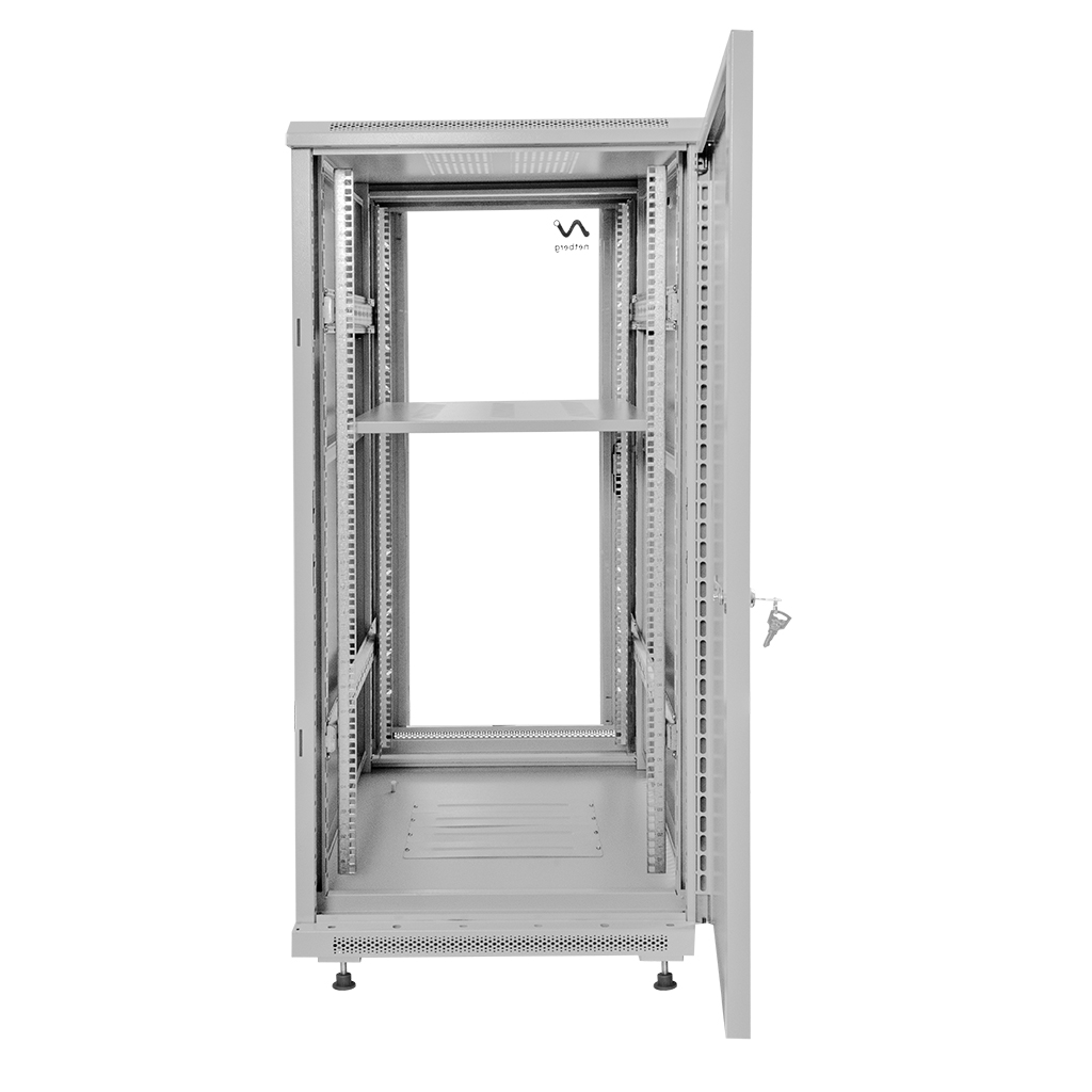 Szafa Rack NETBERG 19" 28U 600x800 stojąca szary N - obrazek 3