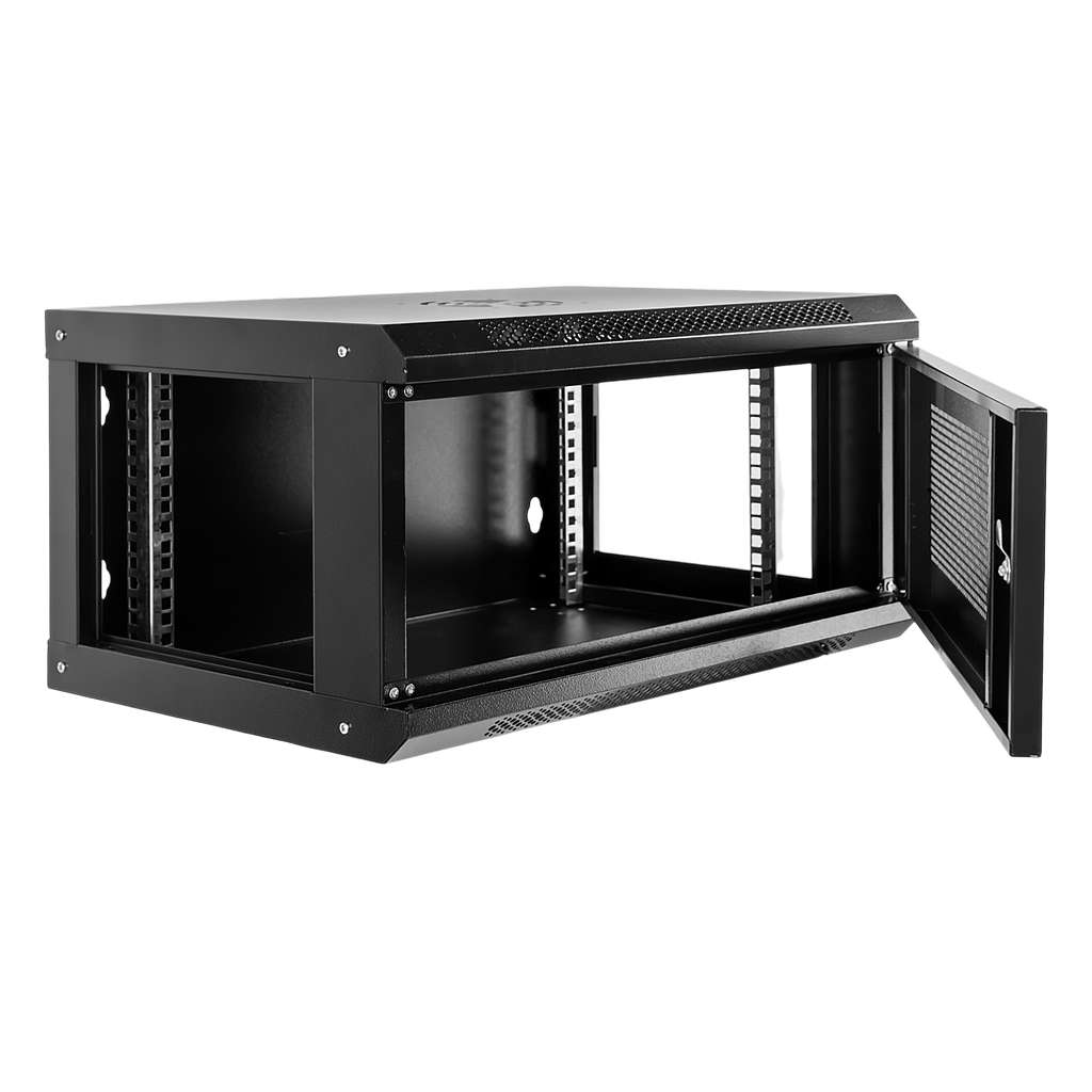 Szafa Rack NETBERG 19" 6U 300x600x400 wisząca drzwi perforowane czarny N - obrazek 8