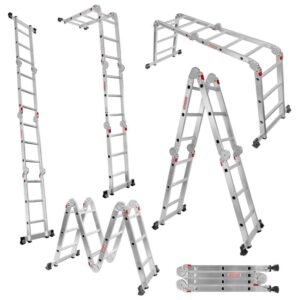 Drabina aluminiowa WERKBERG 4x3 wielofunkcyjna bez podestu N
