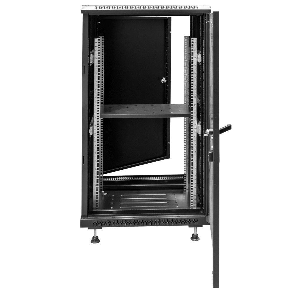 Szafa Rack NETBERG 19" 22U 600x600 stojąca czarny N - obrazek 3