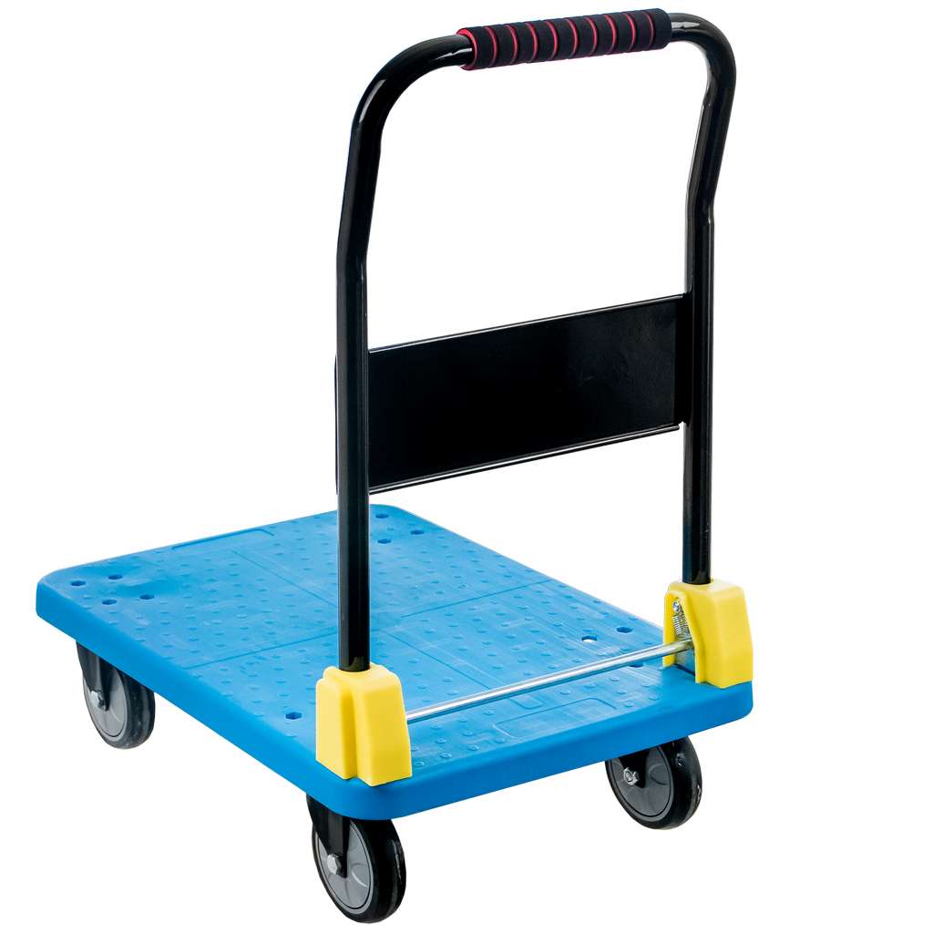 Wózek platformowy FORKBERG 300kg 70cm x 48cm H-85cm S niebieski N - obrazek 2