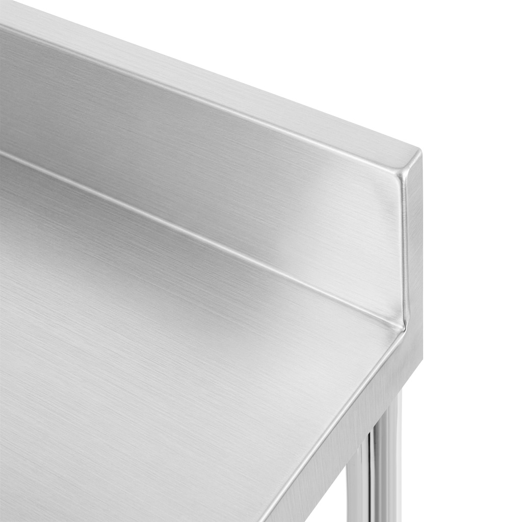 Stół ze stali nierdzewnej przyścienny z półką Mega-M X STANDARD S-200 cm G-60 cm H-85 cm N - obrazek 4