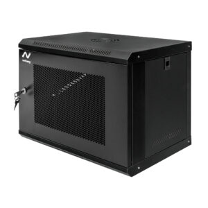 Szafa Rack NETBERG 19" 9U 450x600x400 wisząca drzwi perforowane czarny N