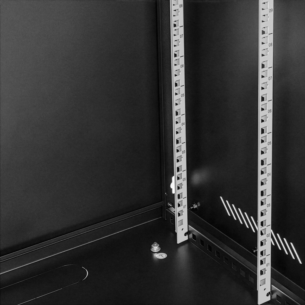 Szafa Rack NETBERG BASIC 19" 12U 597x600x400 wisząca czarny N - obrazek 3