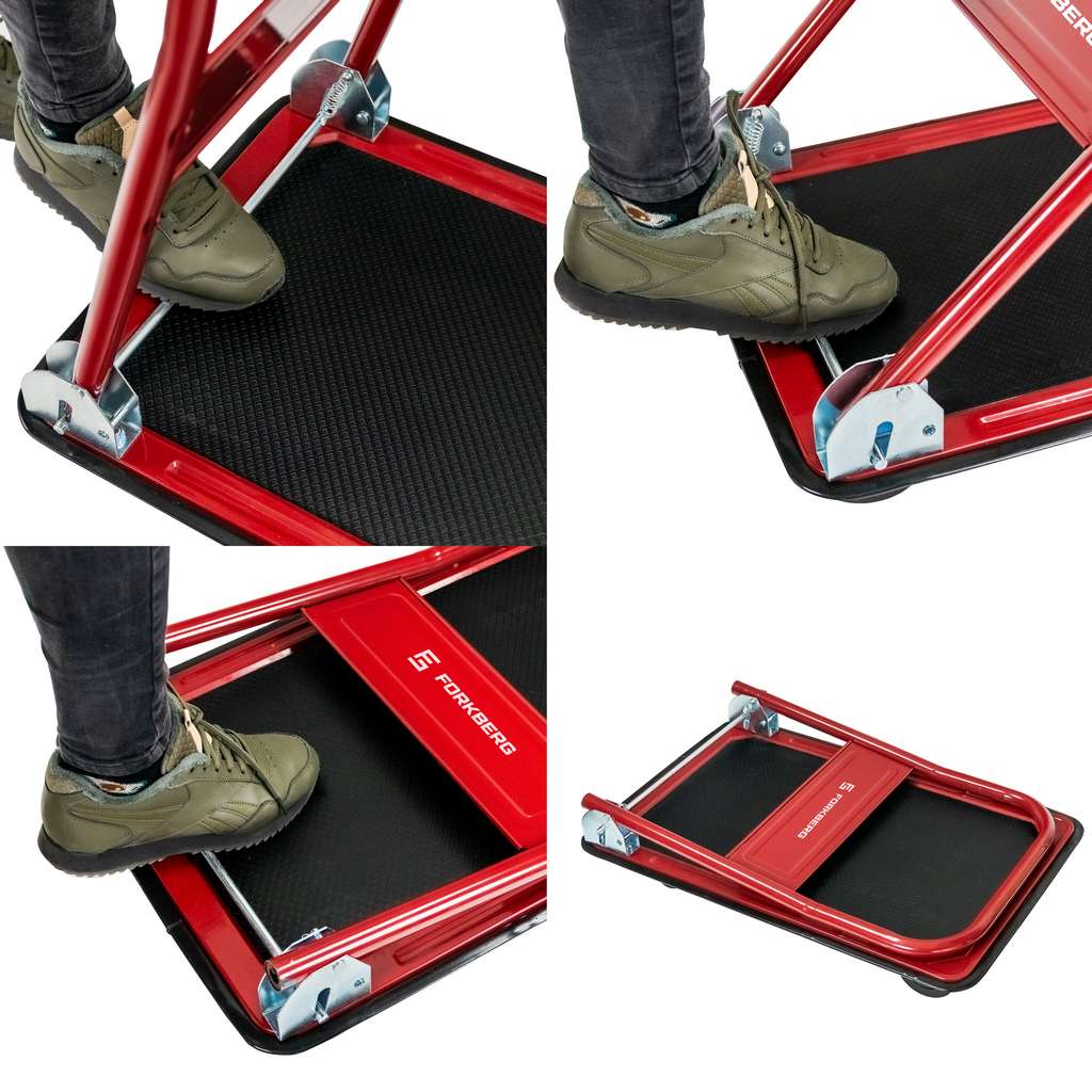 Wózek platformowy FORKBERG 300kg koła łożyskowane N - obrazek 6