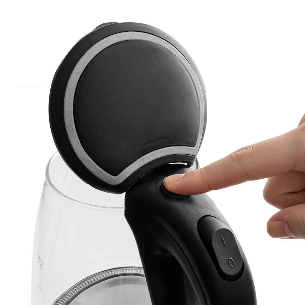 Czajnik elektryczny szklany BERGMANN ZH003 1,8L 2200W podstawa inox pokrywa na przycisk N - obrazek 11