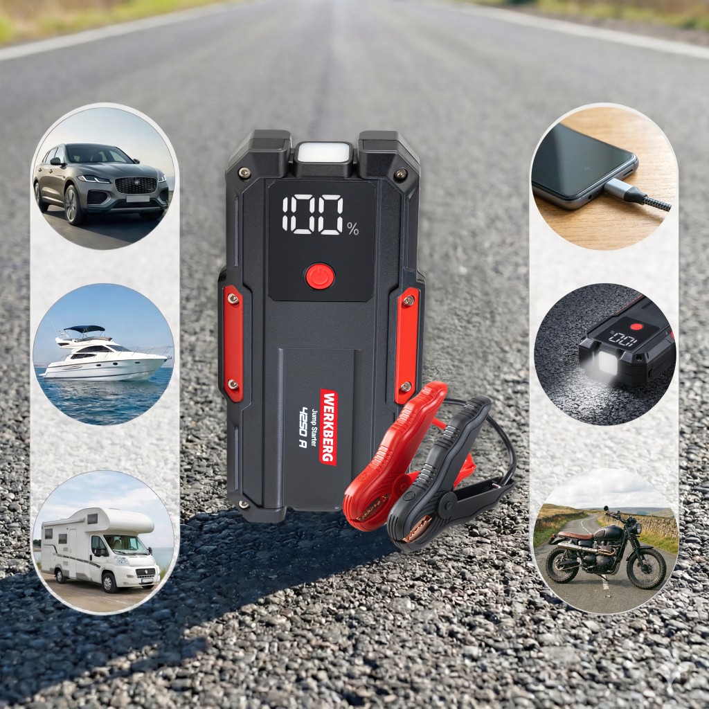 Powerbank rozruchowy WERKBERG AL007 2000A/4250A 28000mAh N - obrazek 14