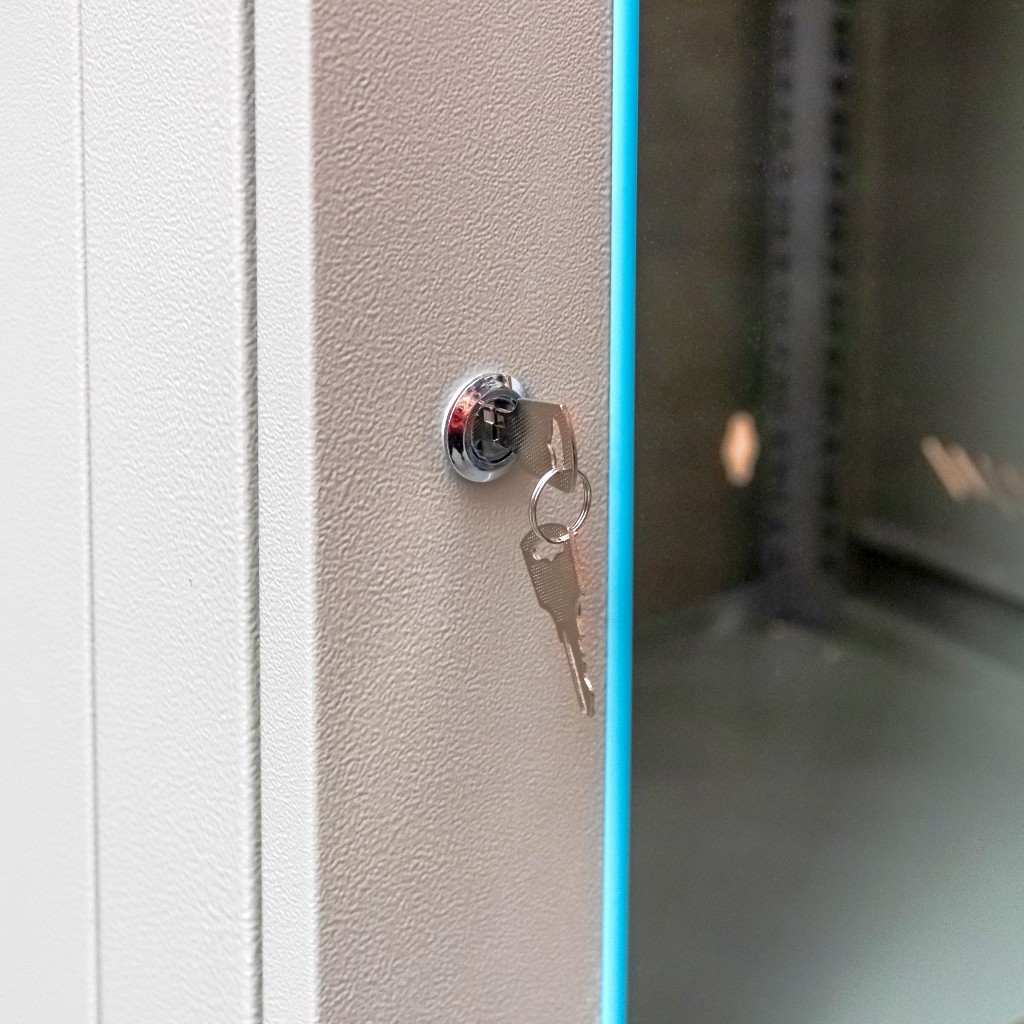 Szafa Rack NETBERG 19" 9U 450x600x400 wisząca szary N - obrazek 7