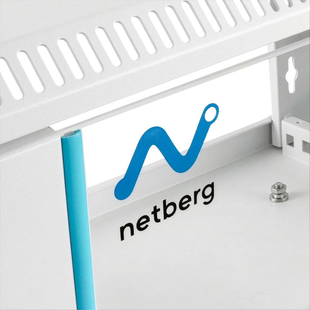 Szafa Rack NETBERG BASIC 19" 9U 463x600x400 wisząca szary N - obrazek 4