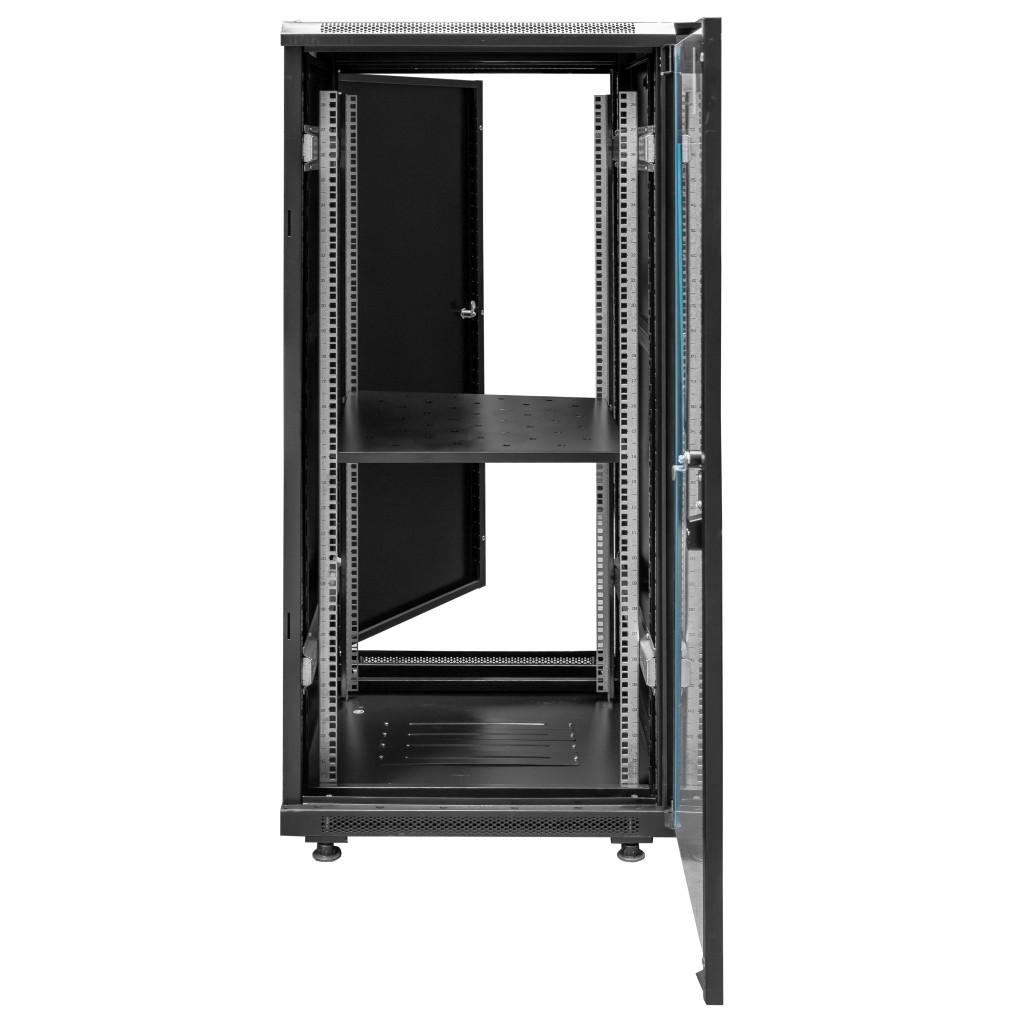 Szafa Rack NETBERG 19" 28U 600x800 stojąca czarny N - obrazek 3