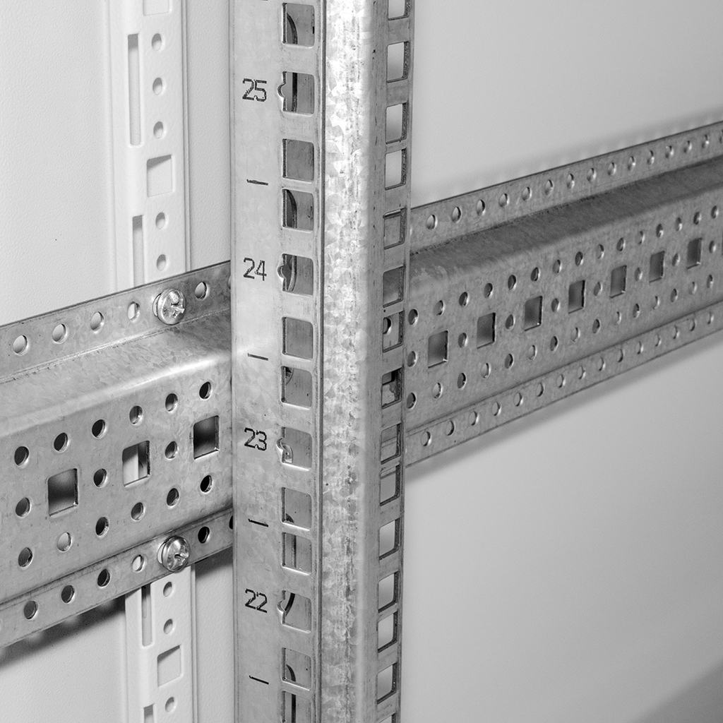 Szafa Rack NETBERG 19" 28U 600x800 stojąca szary N - obrazek 5