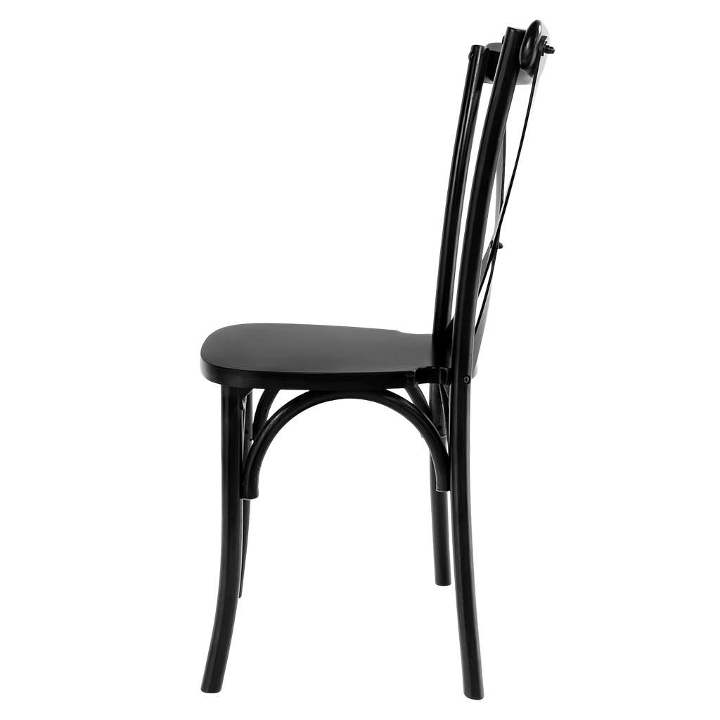 Krzesło drewniane bankietowe kuchenne rustykalne FURVERO BOHO drewno bukowe czarny ZESTAW 24 szt N - obrazek 13