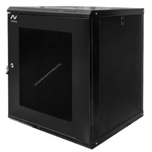 Szafa Rack NETBERG 19" 15U 750x600x600 wisząca drzwi perforowane czarny N