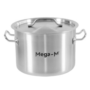 Garnek gastronomiczny średni z pokrywką Mega-M Standard 9l śr. 25 cm x h 18 cm N