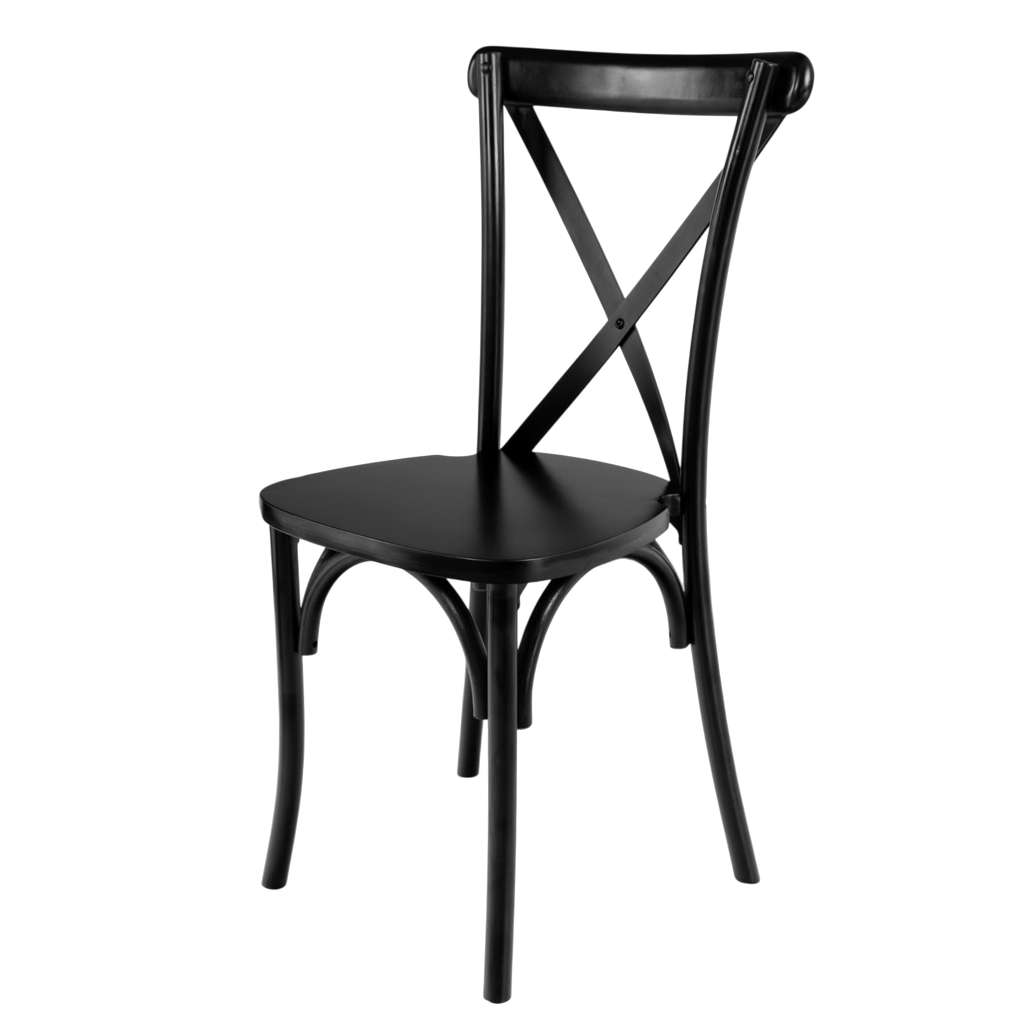 Krzesło drewniane bankietowe kuchenne rustykalne FURVERO BOHO drewno bukowe czarny ZESTAW 24 szt N - obrazek 2