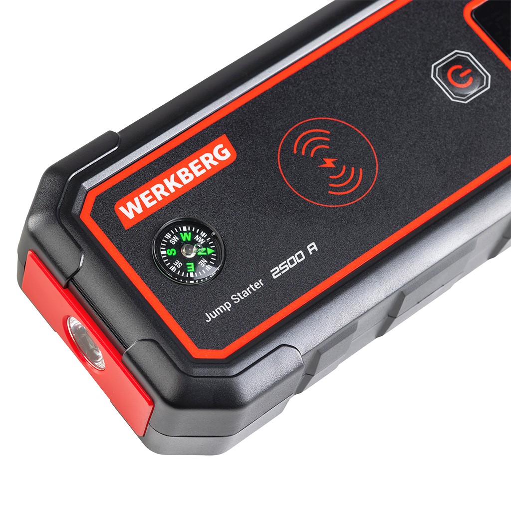 Powerbank rozruchowy WERKBERG AL005 1500A/2500A 23800mAh ładowarka bezprzewodowa N - obrazek 7