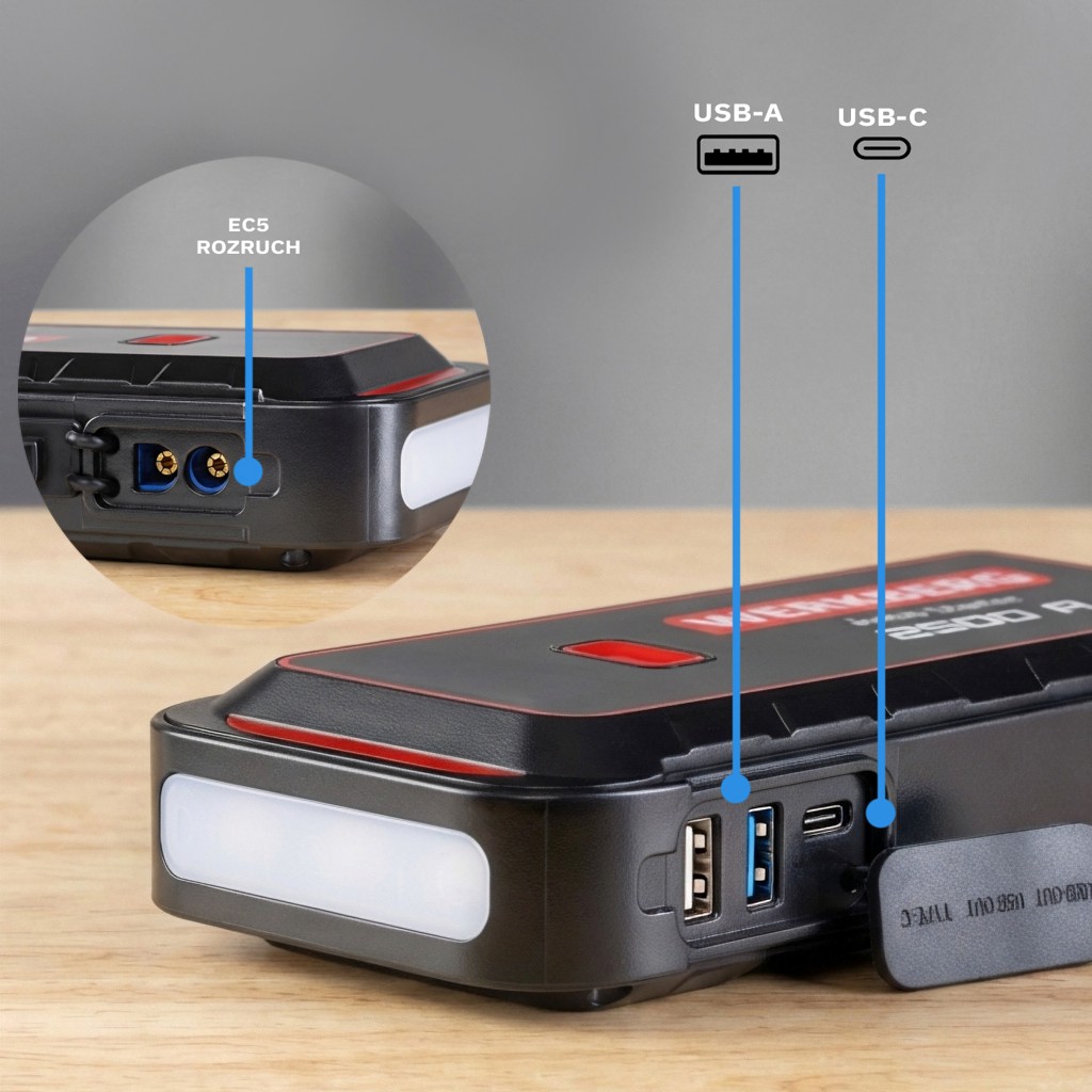 Powerbank rozruchowy WERKBERG AL004 1500A/2500A 25800mAh N - obrazek 16