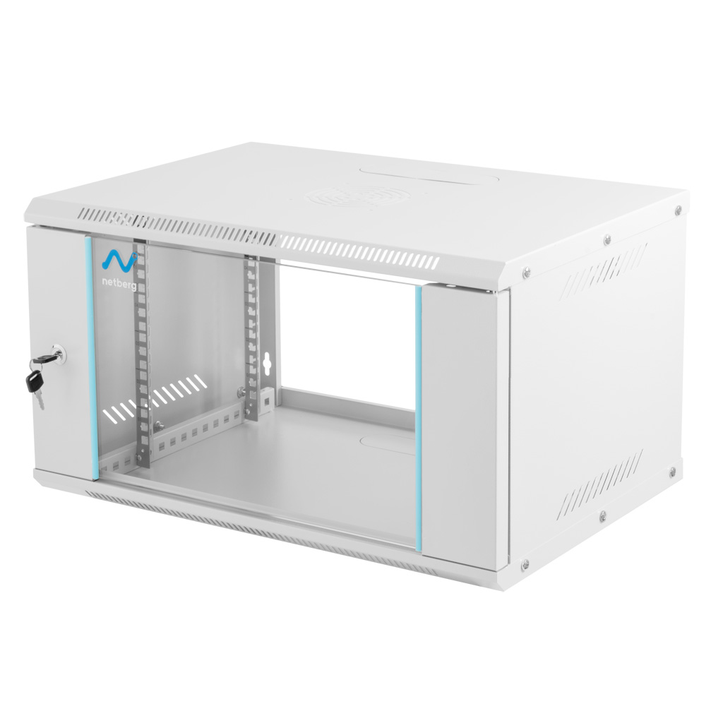Szafa Rack NETBERG BASIC 19" 6U 330x600x400 wisząca szary N