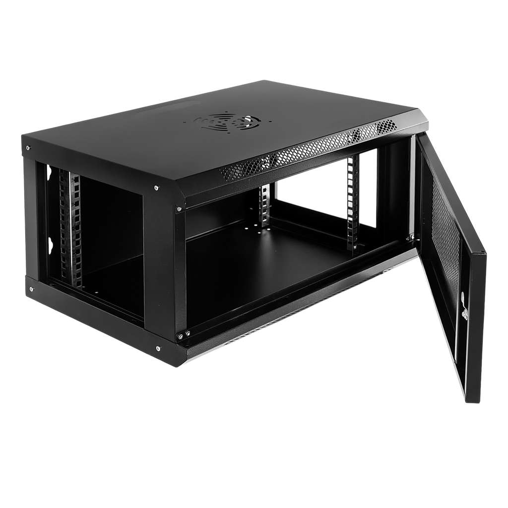 Szafa Rack NETBERG 19" 6U 300x600x400 wisząca drzwi perforowane czarny N - obrazek 7