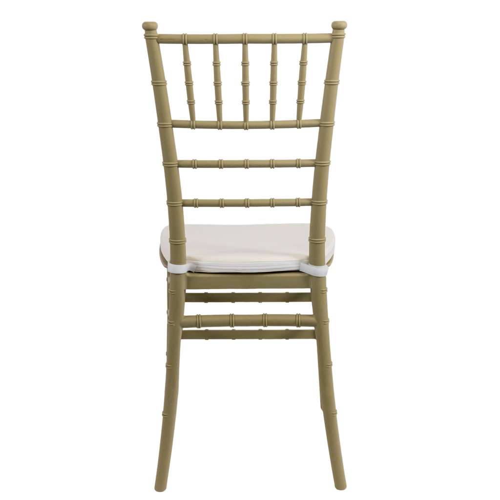 Krzesło bankietowe weselne FURVERO CHIAVARI PP poduszka ekoskóra kolor szampański-pistacjowy ZESTAW 12 szt N - obrazek 7