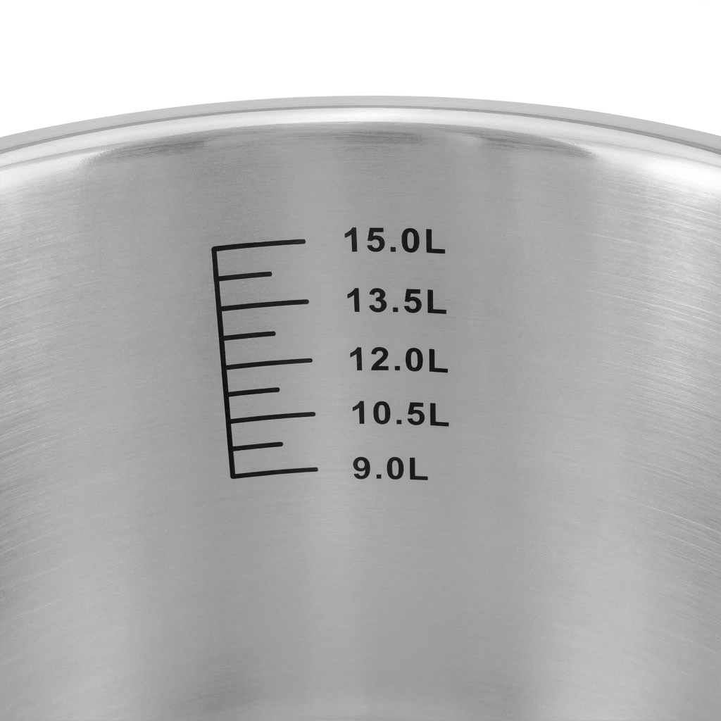 Garnek gastronomiczny średni z pokrywką Mega-M PRO 17l śr. 32 cm x h 22 cm N - obrazek 4