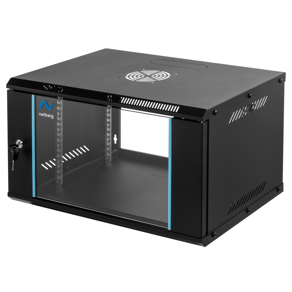 Szafa Rack NETBERG BASIC 19" 6U 330x600x400 wisząca czarny N