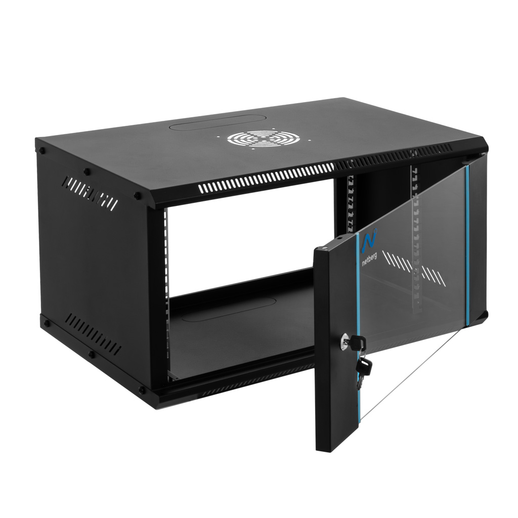 Szafa Rack NETBERG BASIC 19" 6U 330x600x400 wisząca czarny N - obrazek 2