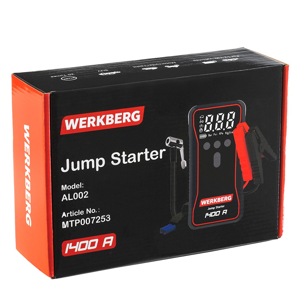 Powerbank rozruchowy WERKBERG AL002 700A/1400A 18000mAh kompresor N - obrazek 11