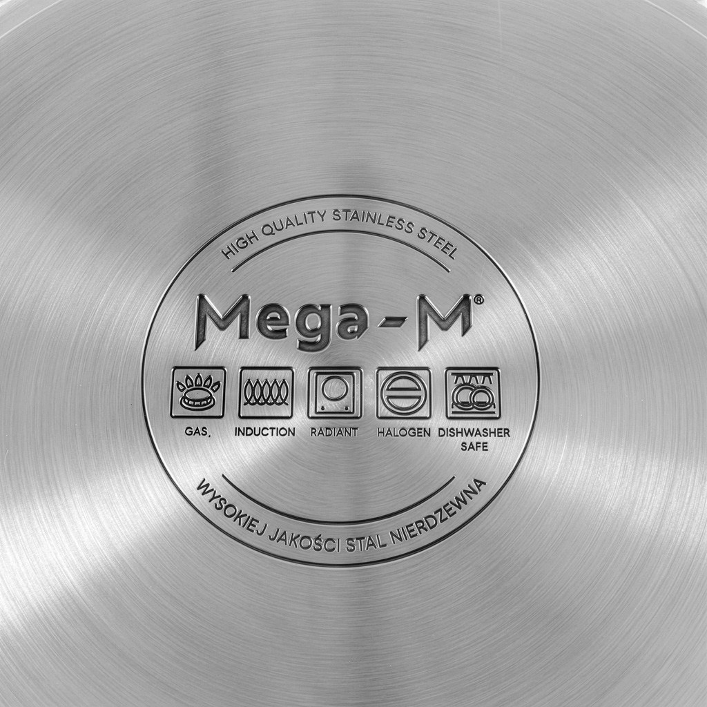 Garnek gastronomiczny średni z pokrywką Mega-M PRO 14l śr. 30 cm x h 20 cm N - obrazek 6