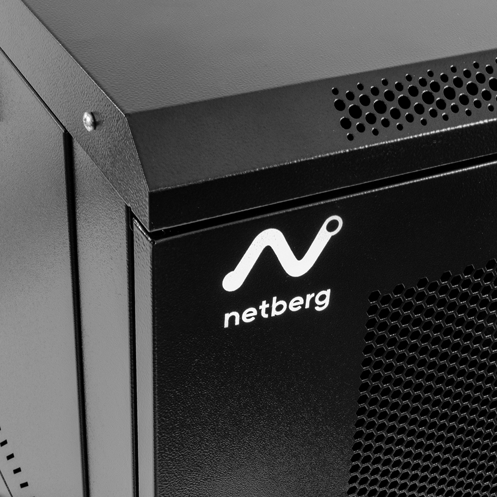 Szafa Rack NETBERG 19" 22U 600x600 stojąca drzwi perforowane czarny N - obrazek 7
