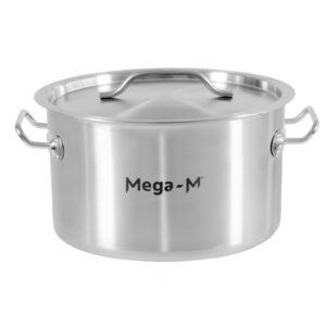 Garnek gastronomiczny niski z pokrywką Mega-M Standard 12l śr. 30 cm x h 18 cm N