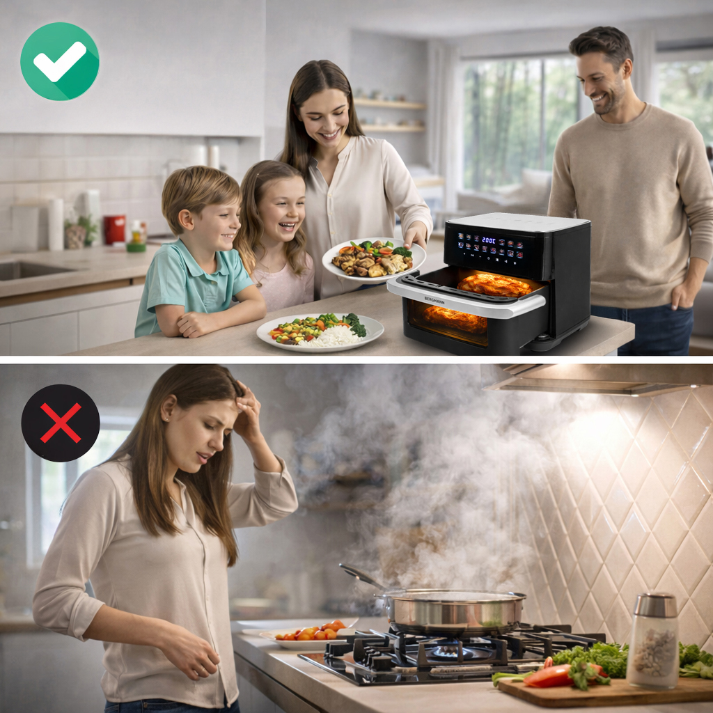 Frytkownica beztłuszczowa BERGMANN YA 1 komora 10l 2000W N - obrazek 6