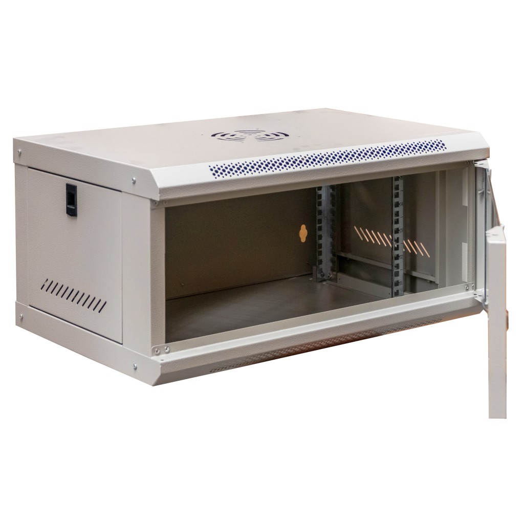 Szafa Rack NETBERG 19" 6U 300x600x400 wisząca szary N - obrazek 3