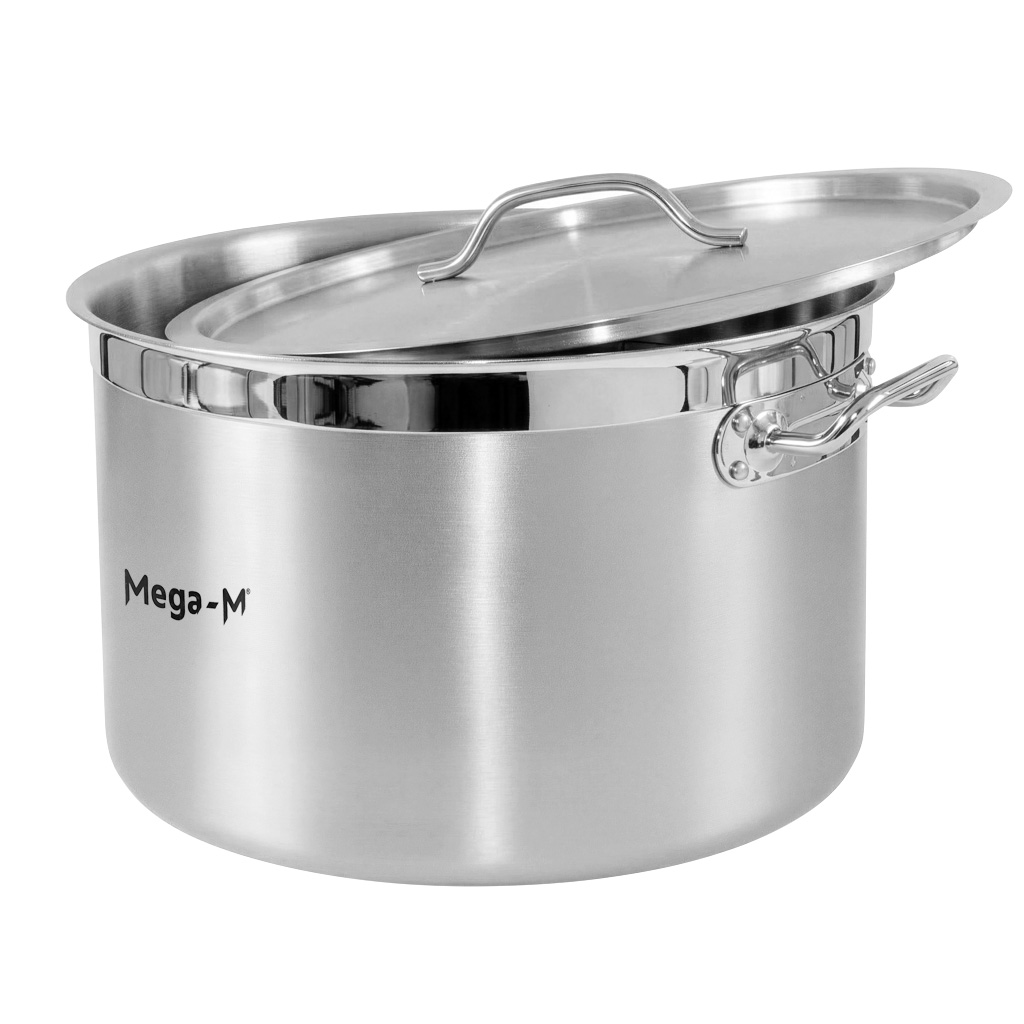 Garnek gastronomiczny średni z pokrywką Mega-M PRO 44l śr. 45 cm x h 28 cm N - obrazek 2