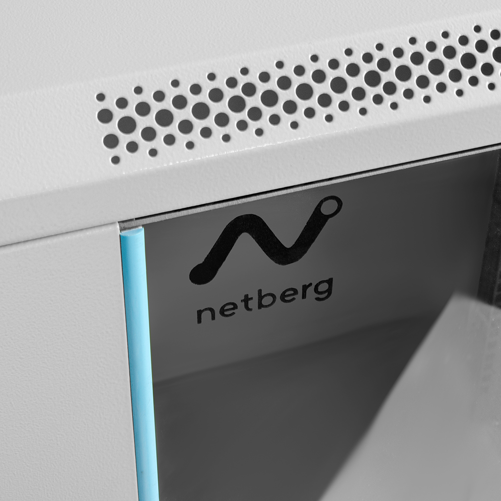Szafa Rack NETBERG 19" 15U 750x600x600 wisząca szary N - obrazek 7