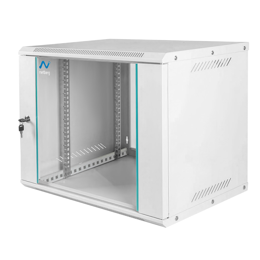 Szafa Rack NETBERG BASIC 19" 9U 463x600x400 wisząca szary N