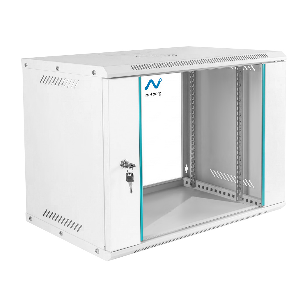 Szafa Rack NETBERG BASIC 19" 9U 463x600x400 wisząca szary N - obrazek 2