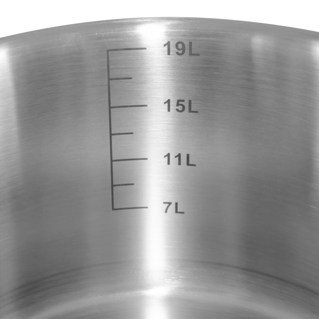 Garnek gastronomiczny niski z pokrywką Mega-M PRO 23l śr. 35 cm x h 22 cm N - obrazek 3