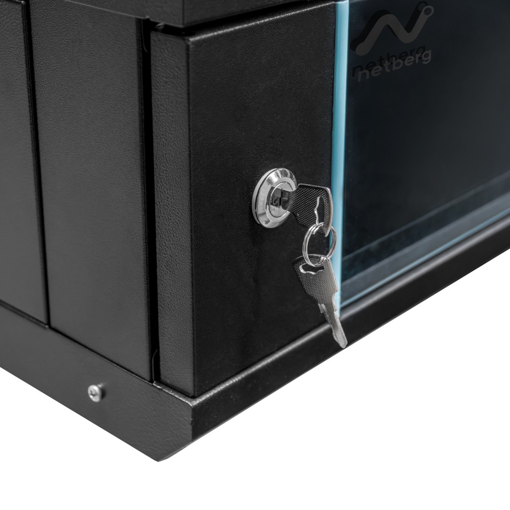 Szafa Rack NETBERG 19" 6U 300x600x400 wisząca czarny N - obrazek 9