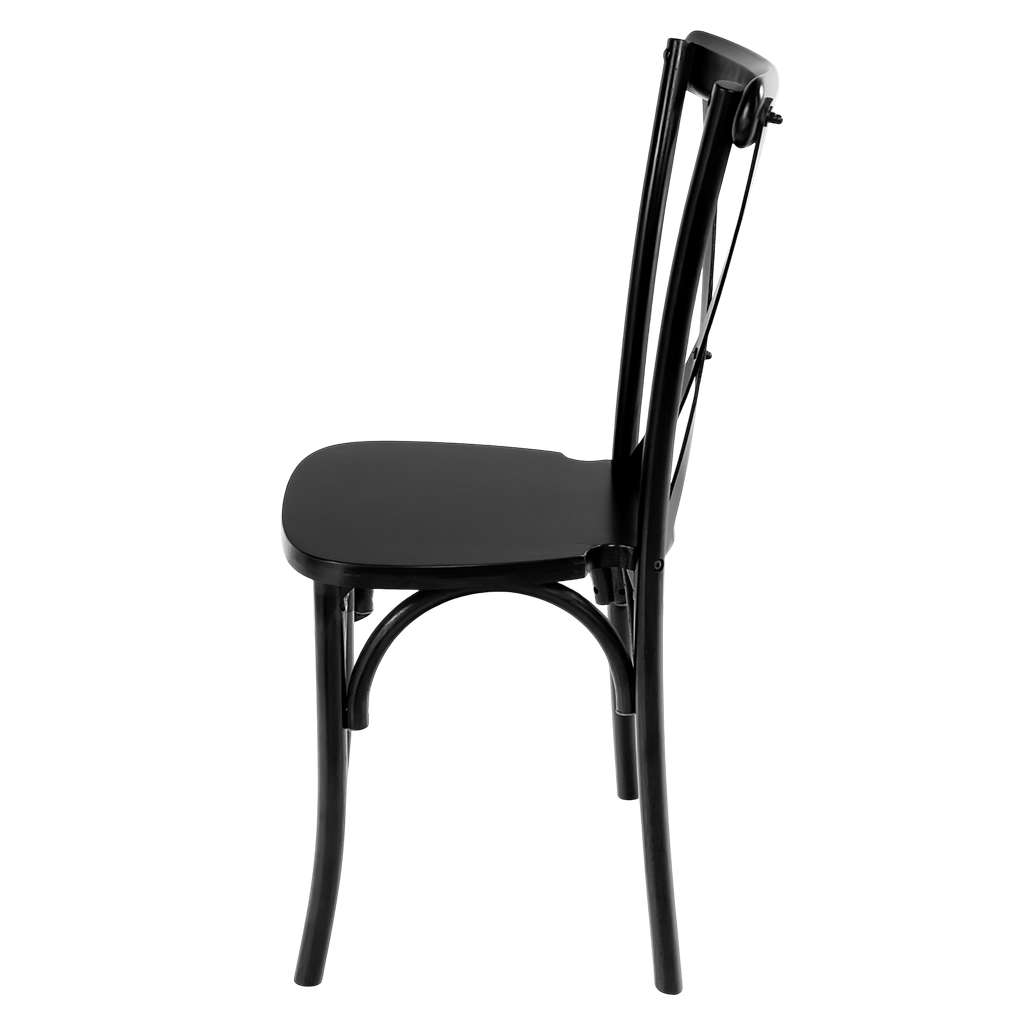 Krzesło drewniane bankietowe kuchenne rustykalne FURVERO BOHO drewno bukowe czarny ZESTAW 8 szt N - obrazek 5