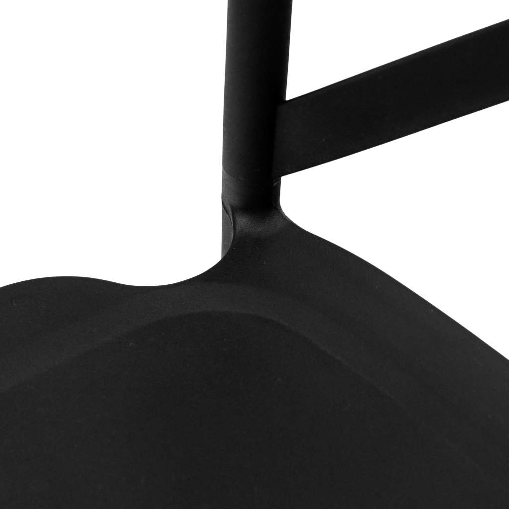 Krzesło bankietowe industrialne FURVERO BOHO PP poduszka ekoskóra kolor czarny ZESTAW 16 szt N - obrazek 16