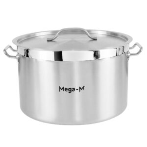 Garnek gastronomiczny średni z pokrywką Mega-M PRO 44l śr. 45 cm x h 28 cm N