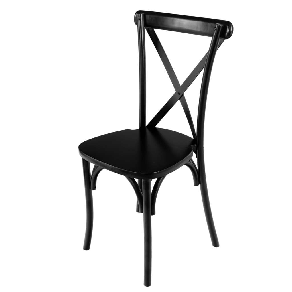 Krzesło drewniane bankietowe kuchenne rustykalne FURVERO BOHO drewno bukowe czarny ZESTAW 8 szt N - obrazek 11